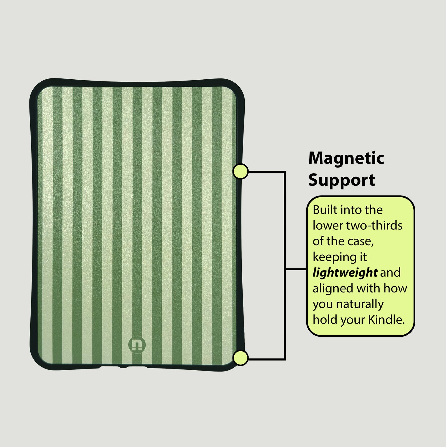 Green Stripes - Kindle Case - Pre-Order (Ships in 2-3 Business Days)