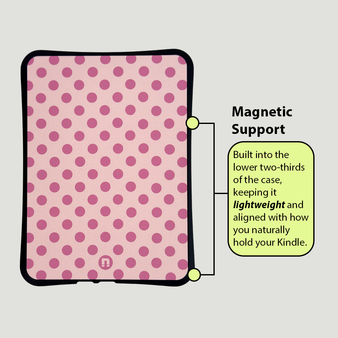 Pink Dots- Kindle Paperwhite 12th Gen Case